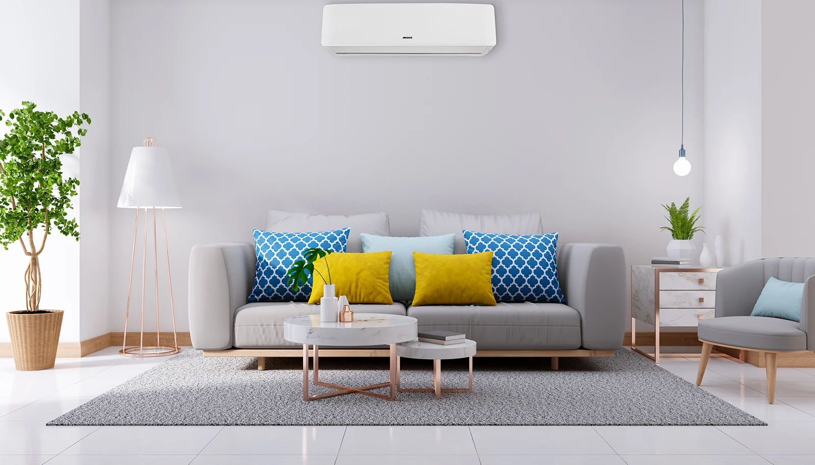 Maxa Tredis airconditioning in moderne woonkamer