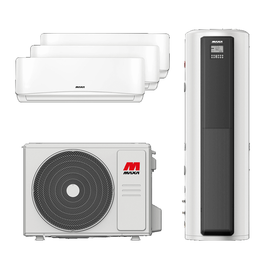Maxa Total-One 3-in-1 systeem voor airconditioning, verwarming en warmwater